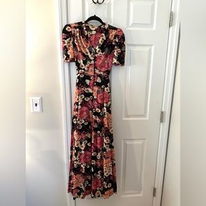 1973 Vintage floral Prom Dress. Size 9.